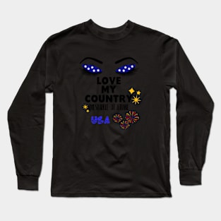 Love my country One Sparkle at a time Shirt Long Sleeve T-Shirt